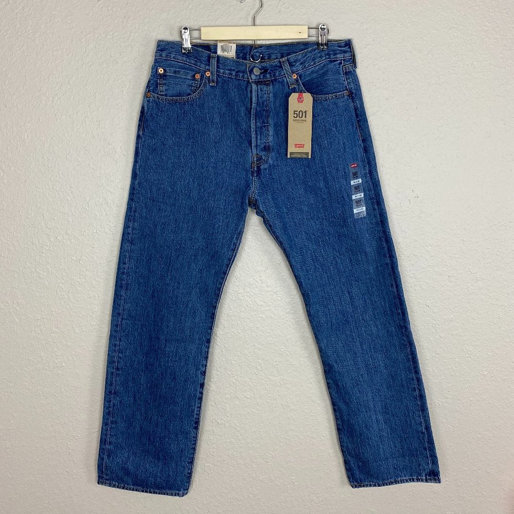 NWT Levi's 501 Original 34x30 Straight Leg Denim Jeans